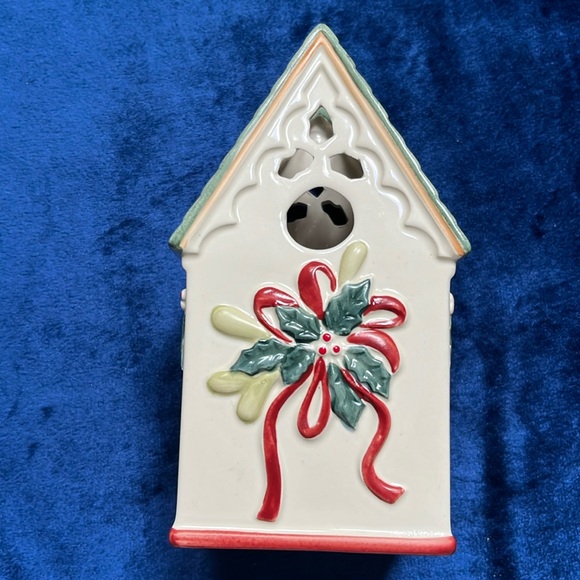 Lenox Winter Greetings Birdhouse Votive Tea Light Candle Holder Discontinued! - Picture 1 of 14